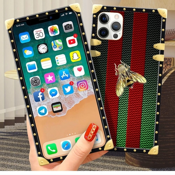 New iPhone 12 Pro Max Case Red Green Golden Bee Case
